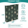 thumbnail image 3 of FORMRS 3 Ring Binder with Pockets 1.5" D-Rings Clip Board 200 Sheets Capacity, Beige Christmas Trees, 3 of 8