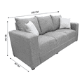 thumbnail image 4 of Sofa EL BAZAR STORE Miami Lino Gris Plata 3 Plazas Modular Moderno, 4 of 4