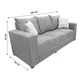 thumbnail image 4 of Sofa EL BAZAR STORE Miami Lino Gris Plata 3 Plazas Modular Moderno, 4 of 4
