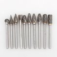 thumbnail image 2 of HURRISE 10 Pieces Tungsten Carbide Single Cut Rotary Burr SET 1/8, 2 of 9