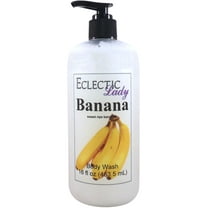 Banana Body Wash by Eclectic Lady, Liquid Shower Gel for Women and Men, 16 Ounces