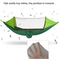 thumbnail image 2 of IC ICLOVER Portable Double Person Camping Hammock Tent Strength Sleeping Hanging Bed with Removable Mosquito Net Including Straps Carabiners, Rope & Carry Bag Green, 2 of 9