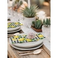 thumbnail image 5 of Lemon Yellow Cloth Napkins Set of 6 Reusable Dinner Napkins, Watercolor Fruit Black White Buffalo Plaid Cocktail Napkin Washable Table Napkins for Wedding/Holiday Party/Baby Shower 20"x20", 5 of 7