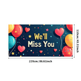 thumbnail image 3 of LUUFILx Farewell Decoration Backdrop Banner Party Supplies Confetti Stars Balloons Miss You Celebration Event Background Photography Props, 3 of 8