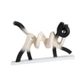 thumbnail image 3 of Resumen de figuras de gato Crafts Decoración de la estatua de la estatua Desktop Resina Kitty Figura Minimalista de arte Minimalista para estantería 30x10x23cm, 3 of 8