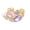 Purple, variant on Sparkling Blue Zircon Adjustable Size Rings Stylish Titaniumed Steel Fashion Accessory Finger Accessory