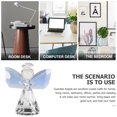 thumbnail image 2 of Adorable Crystal Angel Ornament Desktop Decorative Crystal Angel Figurine Exquisite Crystal Craft, 2 of 7