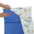 thumbnail image 2 of NoJo Bluey Preschool Nap Mat Sheet, Blue, Orange and Green Pinstripe, 2 of 8
