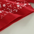 thumbnail image 5 of Kid Shirt Long Sleeve  Neck Heart Print Street Party Loose Red Tops, 5 of 5
