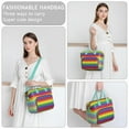 thumbnail image 3 of Retro Tie Dye Insulated Lunch Tote – Psychedelic Pattern Cooler Bag, Leakproof Reusable Dual Compartment Lunch Box for Work or Travel, 3 of 3