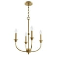 thumbnail image 2 of Hunter - Southcrest 4-light Luxe Gold, Medium Size Chandelier, Dimmable, Casual Style, Candle Shaped, for Bedrooms, Dining, Living Rooms - 48067, 2 of 7