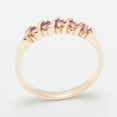 thumbnail image 2 of LBG British Made 18k Rose Gold Natural Pink Tourmaline Womens Eternity Ring - 33 size options - Sizes 4 to 12 Available, 2 of 6