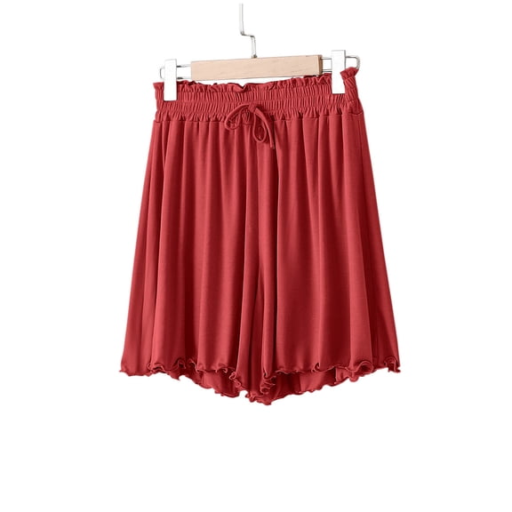 Taylonsss Women's Comfortable Elastic Waist Pajama Shorts in Modal Cotton Polyester Blend - Fashionable Sleepwear for Home Lounge and Casual Wear All Seasons