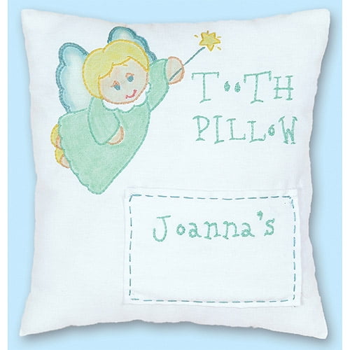 Jack Dempsey Stamped Tooth Fairy Pillow Cover, 8' x 8'