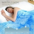 thumbnail image 2 of ALANDA Cooling Blanket Queen Tie Dye, Double-Sided [Cooling/Cotton] Soft Breathable Lightweight Summer Blanket for Bed Sofa Travel Adult Kids Hot Sleeper Blue 79" x 86", 2 of 7