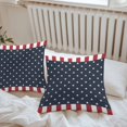thumbnail image 6 of Throw Pillow Covers 18x18 Inch Set of 2, Independence Day 4th of July Waterproof Outdoor Pillow Covers, Patriot American Flag Decorative Cushion Pillowcases for Couch, Sofa, Bed, Garden, Patio, 6 of 9
