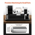 thumbnail image 3 of KFFKFF Didactical Mini Metal Lathe Machine, 2.76 x 5.12 in, 36W Power Metal Lathe, 20,000 RPM Speed, with 3-jaw Chuck, Aluminum Alloy Handwheel, 3 of 9