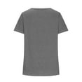 thumbnail image 5 of loopsun Plus Size Tops for Womens,Womens Summer Tops,Womens Solid Summer Tops Casual Trendy Short Sleeve T Shirts Scoop Neck Tee Fashion Shirts Tops Gray M, 5 of 5