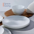 thumbnail image 5 of LaGlint 10.5 inch Dinner Plate Set of 6, Lightweight Round Opal Glass White Dinnerware Plates, Dishwasher and Microwave Safe, 5 of 11
