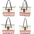 thumbnail image 3 of TSOVTHRID Womens Handbag with Matching Wallet Large Shoulder Tote Bag Top Handle Purse PU Leather Clutch Purse Satchel Handbag for Women Valentine's Day, Dachshund Dog Heart Paw Print, 3 of 7