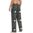 thumbnail image 6 of Halloween Horror Haunted House Mens Pajama Pant Sleep and Lounge Bottons with Pockets, 6 of 7