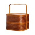thumbnail image 1 of caja de almuerzo chino Fiambrera De Bambú De Estilo Chino Portátil Regalo De Diseño De Doble Capa Para Amigos Pequeños Pequeña Magideal caja de almuerzo chino, 1 of 7