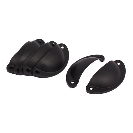 Uxcell Black Metal Dresser Drawer Pull Handles Knobs 2.6