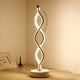thumbnail image 1 of Lámpara de mesa LED de onda espiral Lámparas decorativas de escritorio modernas (blanco cálido de la UE), 1 of 5
