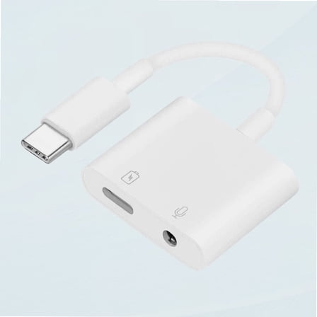 USB-C to 3.5mm AUX Female Audio Cable Adapter with USB-C Charging Port