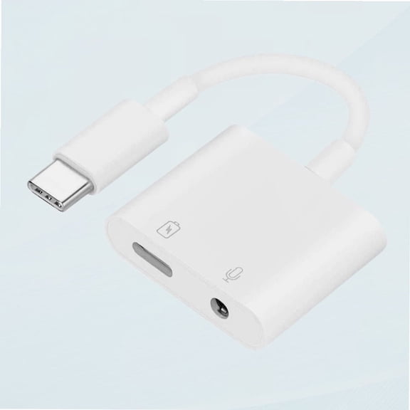 USB-C to 3.5mm AUX Female Audio Cable Adapter with USB-C Charging Port