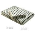 thumbnail image 2 of WINDLAND Black White Striped Jacquard Bath Towel Combed Cotton Facecloth Shower Blanket Absorbent Bathroom Washcloth, 2 of 9