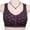 Purple, variant on S LUKKC LUKKC Womens Front Closure Full Coverage Wireless Bra Seamless Push Up Bralettes Lightly Lined Comfort Breathable Underwear Birthday Day Gifts for Women