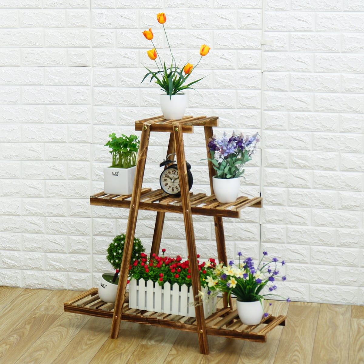 23Layer Wooden Flower Stand Plant Display Stand Shelf Indoors
