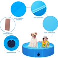 thumbnail image 4 of Piscina Perros y Gatos Bañera Plegable, Piscina para Niños,PVC Antideslizante y Resistente al Desgaste, Adecuado para Interior Exterior al Aire Libre, Color Azul (80 x 80 x 20cm) esquí esquí Gafas de esquí, 4 of 5