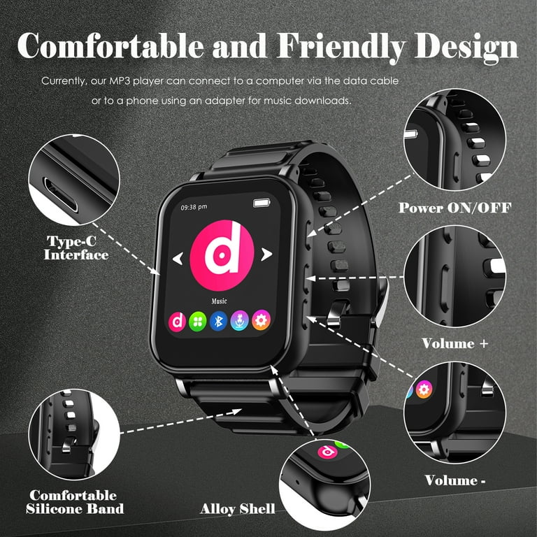 WISTA 32GB MP3 Player Watch Bluetooth Full Touchscreen