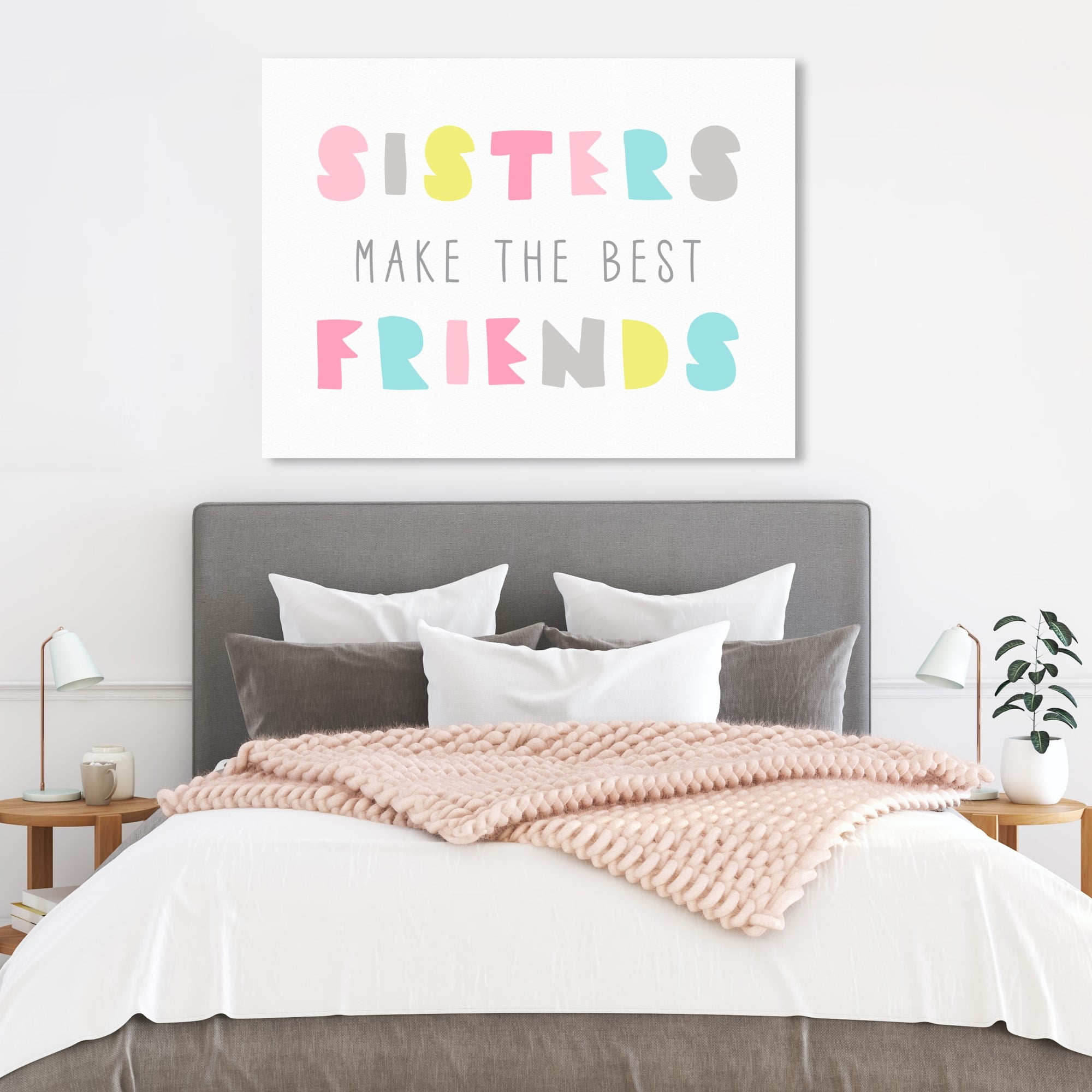 Best Friends Sister Wall Art Sisters Digital Art Print Sisters