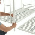 thumbnail image 3 of ASINMAK Twin-over-Twin Triple Bunk Bed with Trundle and Built-in Ladder, Metal, White, 3 of 9
