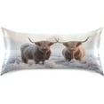 thumbnail image 3 of GZHJMY Highland Cow Satin Pillowcase, Soft Breathable Silk Pillow Case with Envelope Closure for Hair and Skin, King Size 40 x 20 Inch Home Decor, 3 of 7
