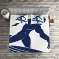 thumbnail image 2 of Ambesonne Superhero Quilted Coverlet 3 Pcs, Muscular Hero Man, Queen Size, White Navy Blue, 2 of 2