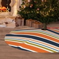 thumbnail image 6 of Lsque Colorful Pastel Stripes Print Christmas Tree Skirt, Tree Skirt with Ties or Velcro, Perfect for Holiday Decorations, Halloween, and New Year-36", 6 of 7