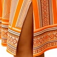 thumbnail image 7 of XUNKUSGA Summer Plus Size Dresses Vintage Print Boho Dress Classic Crewneck Puff Sleeve Beach Dresses for Women Fashion Split Hem Sun Dresses Women,Orange,M, 7 of 7