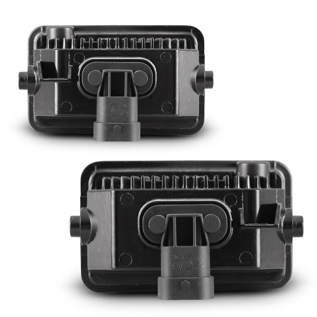 LED Fog Lights For 2015-2020 Ford F-150 w/o Fog Light Brackets Assembly Rectangle Lamps Clear Lens Pair
