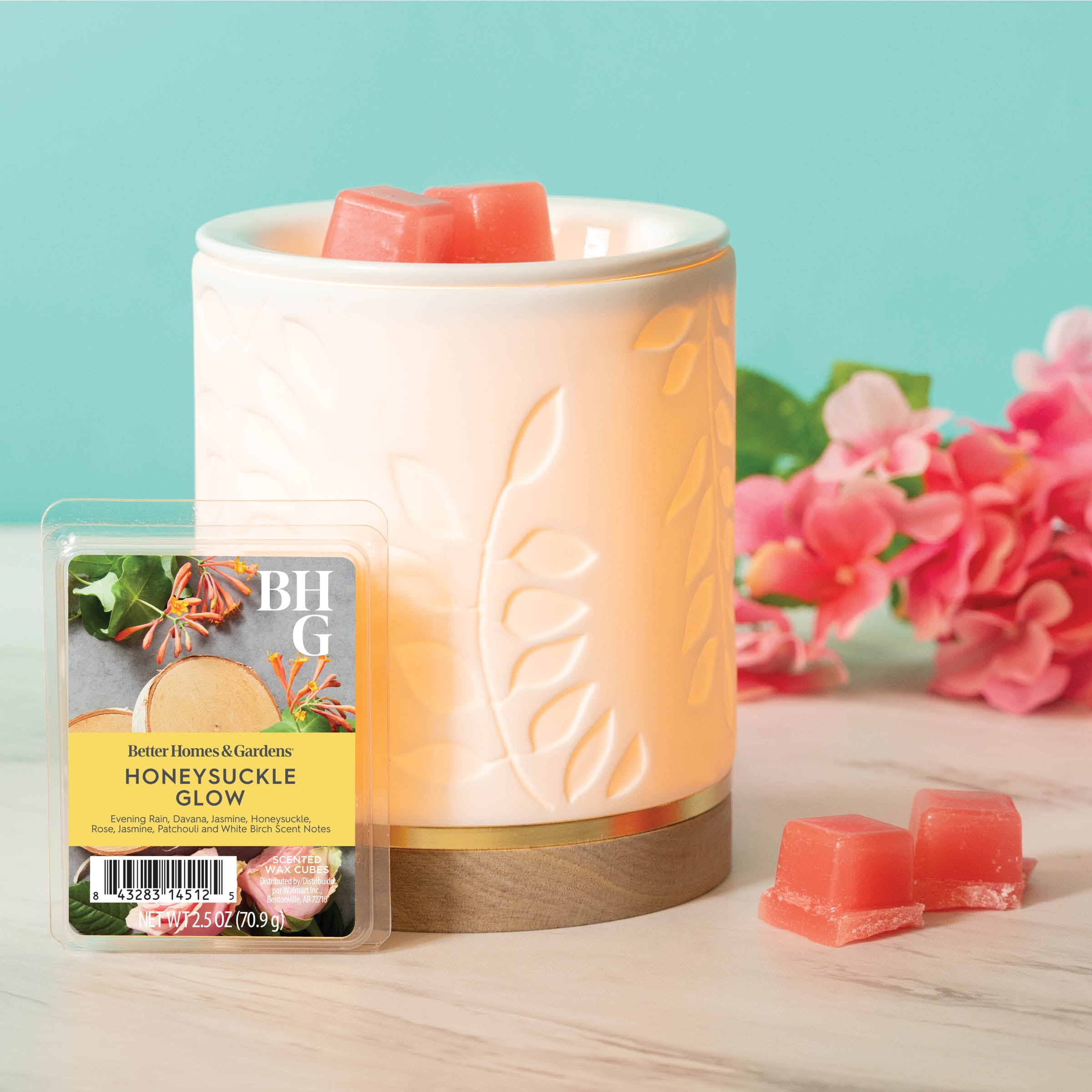 (5 pack) Honeysuckle Glow Scented Wax Melts, Better Homes & Gardens, 2.5 oz (1-Pack)