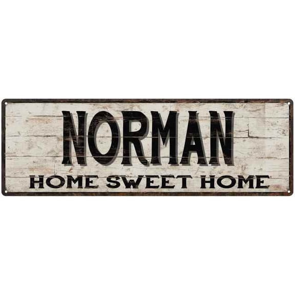 NORMAN Rustic Home Sweet Home Sign Gift 6x18 Metal Decor 106180084461