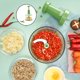 thumbnail image 5 of 1 Juego de de carne, colador, cortador de frutas de mano, , ensalada, cebollas, de hummus, hila de ensalada, hila Macarena Ensalada Spinner y Chopper, 5 of 7