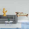 thumbnail image 2 of Escultura de pollo de resina, figura de animal, estatua, sofá en miniatura, mueble para casa de muñecas, modelo de madera, adecuado para decoración de, 2 of 8