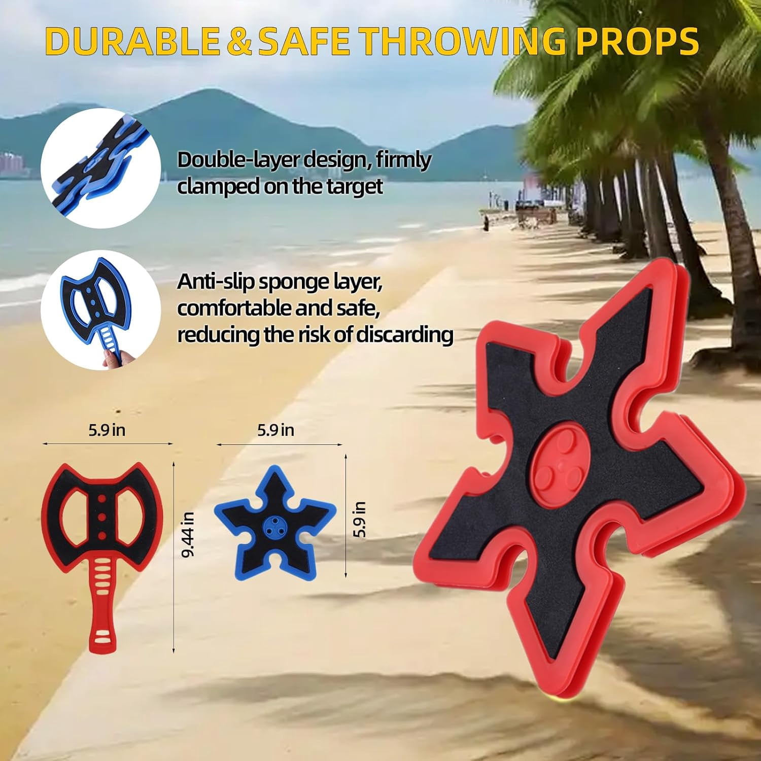 8 Pcs Throwing Stars for Bristle Throwing Targe, Plastic Training Kit with 8 Throwing Stars, Backyard Game Accessories for Indoor and Outdoor Family Entertainment