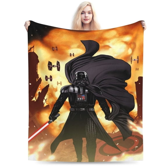 Darth Vader Blanket, Soft Warm Cozy Plush Throw Blanket Gifts for Adults Kids, Lightweight Fuzzy Comfy Flannel Blankets for Couch Bed House Decor Travel 40"X30"