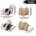 thumbnail image 2 of 2Pcs Car Air Vent Clip, Bling Crystal High Heel Shoe And Magic Bag Crystal Clips, Car Air Conditioning Outlet Clip Decorative Car Interior Decor, 2 of 2