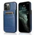 thumbnail image 6 of iPhone 12 Pro Max Case, Leather Wallet Case iPhone 12 Pro Max 6.7", PU Leather Case, Built in Stand Wallet Credit Card Holder Case 5 Card Slots Case For Apple iPhone 12 Pro Max, Blue, 6 of 10